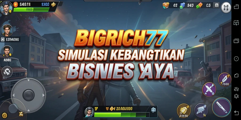 Screenshot gameplay BIGRICH77 menunjukkan simulasi bisnis yang menarik.
