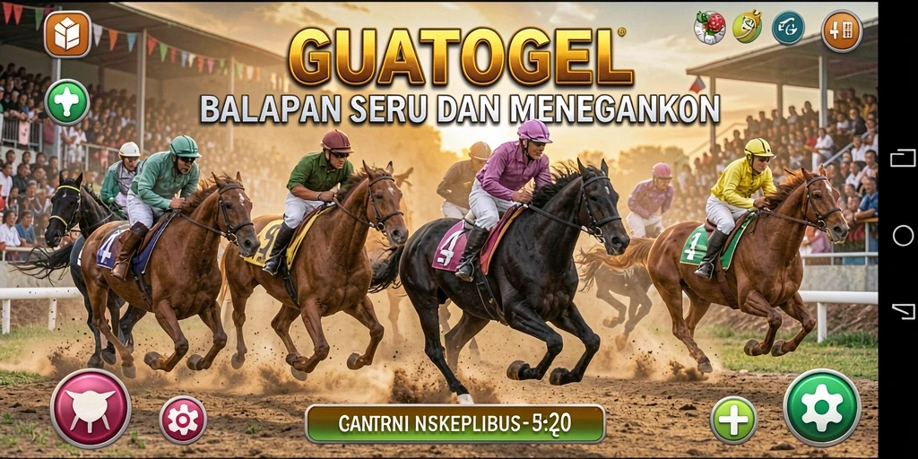 Tampilan gameplay penuh aksi dari GUATOGEL dengan mobil balap.