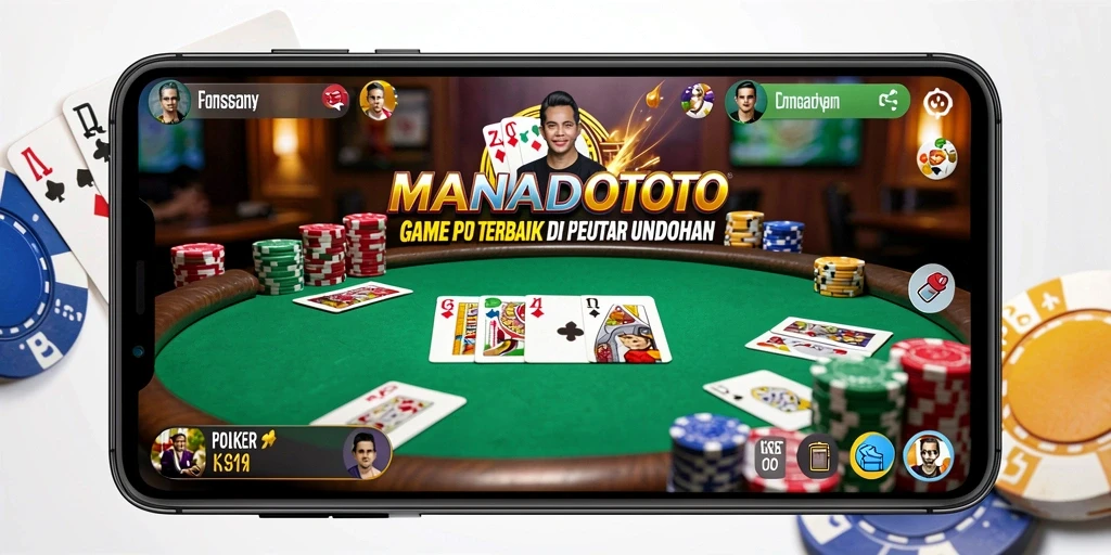 Screenshot gameplay MANADOTOTO yang menunjukkan suasana Poker yang intens.
