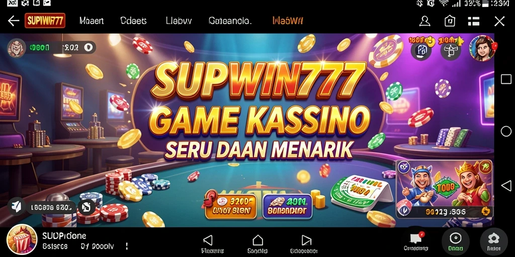 Tampilan gameplay menarik dari SUPWIN777 dengan berbagai pilihan permainan Kasino.